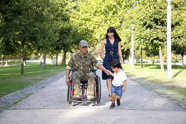 Photo of a Veteran and family.